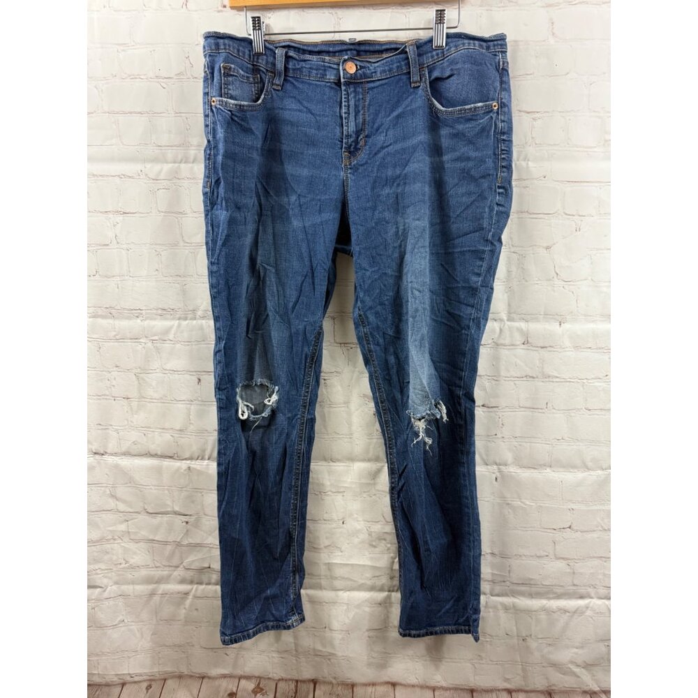 Old Navy Jeans Womens Size 12 Blue Distressed Skinny Stretch Streetwear Y2K
